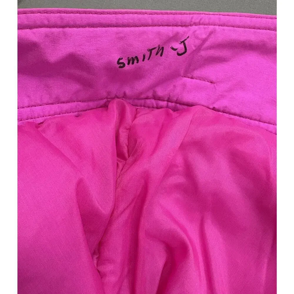 Vintage 80s 90s Tyrolia by Head Neon Hot Pink Ski Snow Pants Girl’s 10 Celtech - Picture 7 of 12